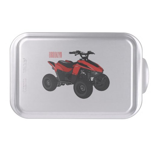 Quad bike atv cartoon illustration  cake pan