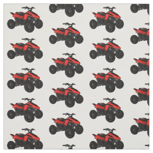 Quad bike atv cartoon illustration fabric