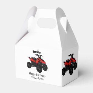 Quad bike atv cartoon illustration favor boxes
