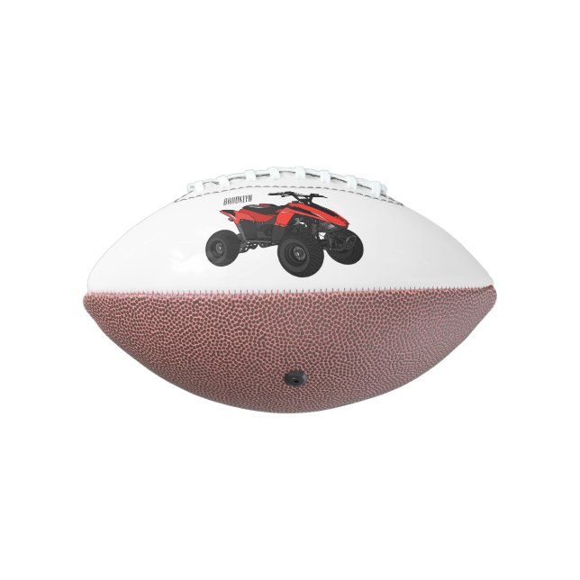 Quad bike atv cartoon illustration  football (Rotated 270)