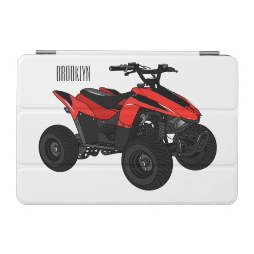 Quad bike atv cartoon illustration  iPad mini cover