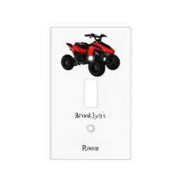 Quad bike atv cartoon illustration light switch cover