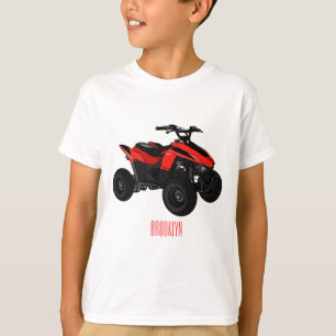 Quad bike atv cartoon illustration T-Shirt