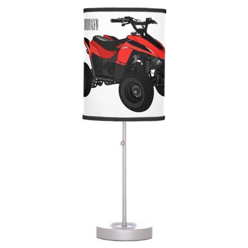 Quad bike atv cartoon illustration  table lamp