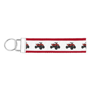 Quad bike atv cartoon illustration wrist keychain