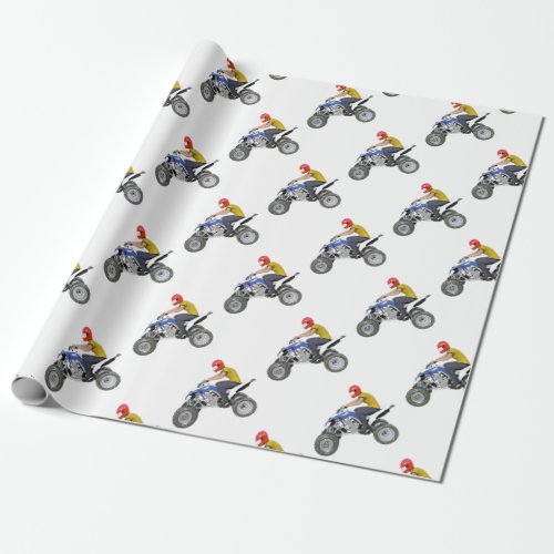 Quad Bike ATV in Side Profile Wrapping Paper