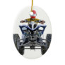 Quad Bike ATV Popping a Wheelie to the Front Ceramic Ornament