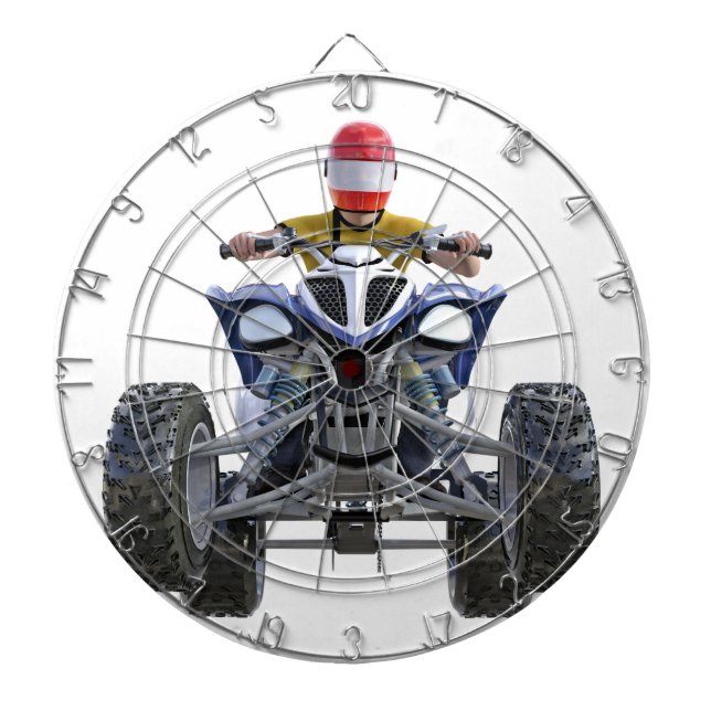 Quad Bike ATV Popping a Wheelie to the Front Dart Board (Front)
