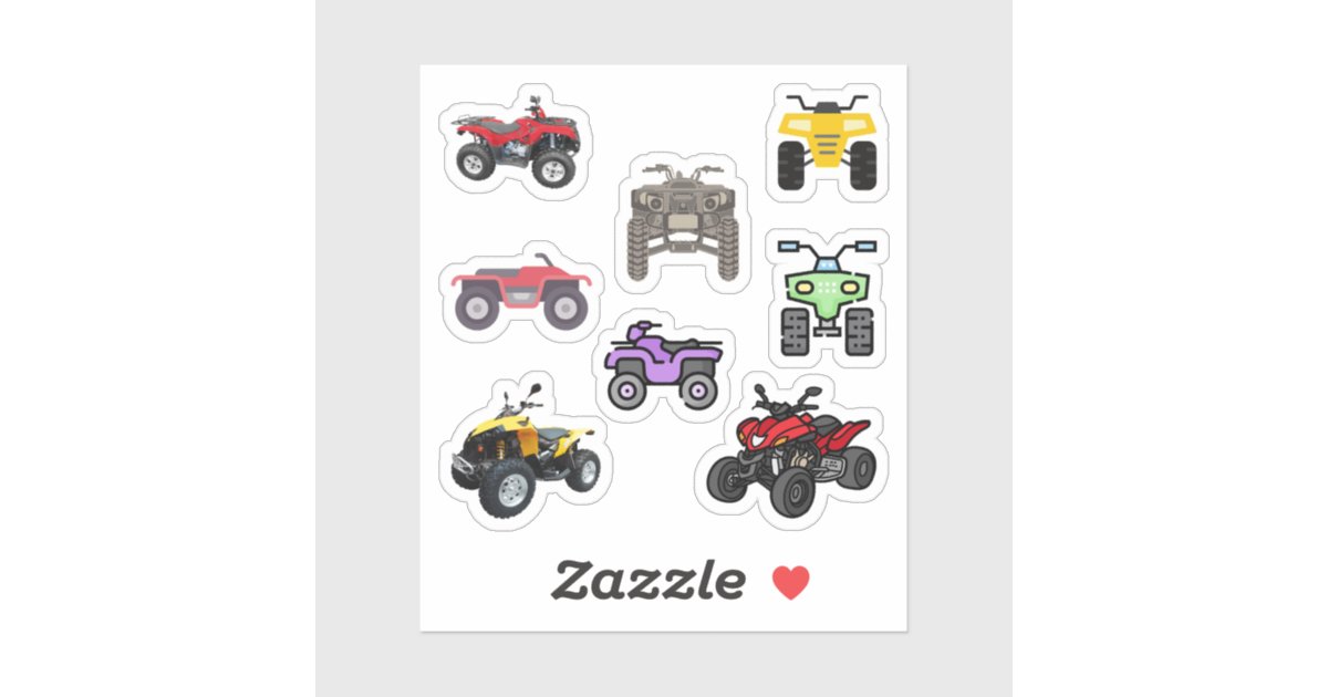 Quad Bike Stickers | Zazzle