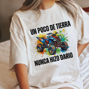 Quad Bike 'Un Poco De Tierra' Phrase Tri-Blend Shirt