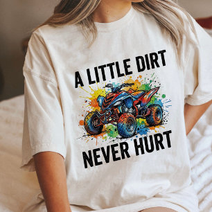 Quad Bike Watercolor Splash Design Tri-Blend Shirt