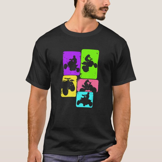 Quad Biker ATV 4 Wheeler Quad Men Boys Kids T-Shirt (Front)