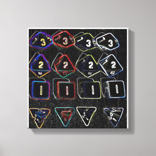 Quad Dice Canvas Print (Front)