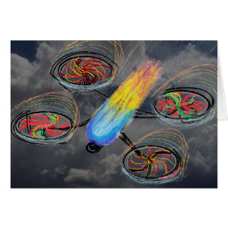 Quad Drone on Fire Cards