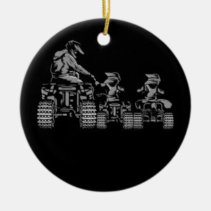 Quad Evolution Four Wheeling ATV 4 Wheeler Ceramic Ornament
