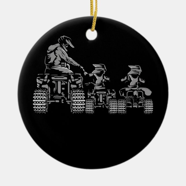 Quad Evolution Four Wheeling ATV 4 Wheeler  Ceramic Ornament (Front)