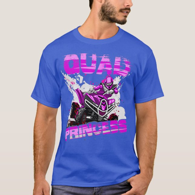 Quad Princess ATV 4 Wheeler Quad Offroad Mud MX T-Shirt (Front)