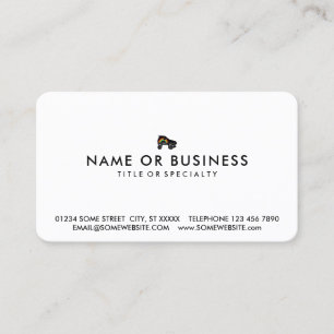 quad roller skate rainbow business card