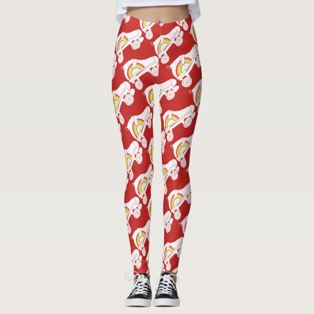 quad skate rainbow leggings (Front)