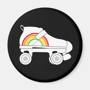 quad skate rainbow magnet