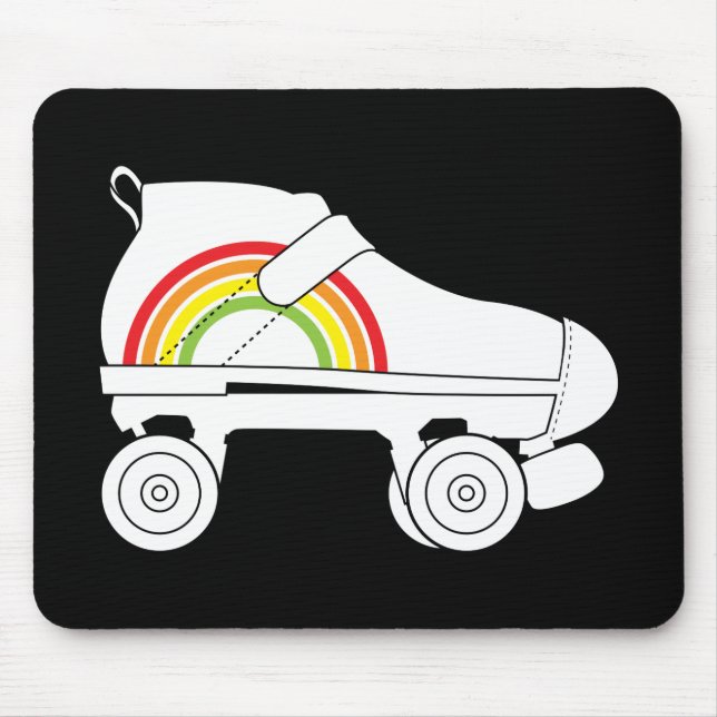 quad skate rainbow mouse pad (Front)