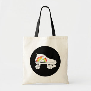 quad skate rainbow tote bag