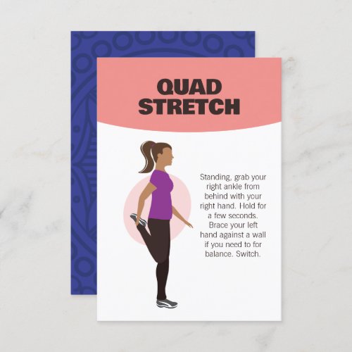 Quad Stretch _ Personalized Exercise Fitness Card