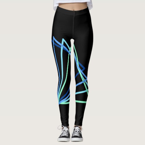 Quad triangle Aqua Leggings