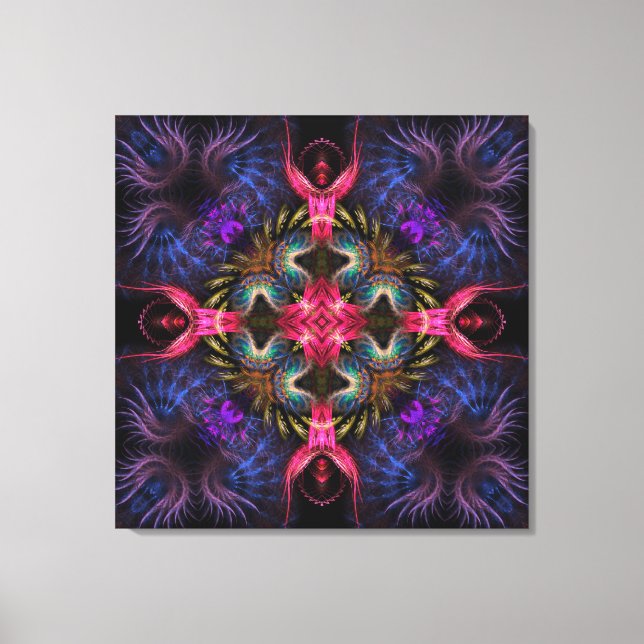 Quadra Angels Fractal Geometry Wrapped Canvas Print (Front)