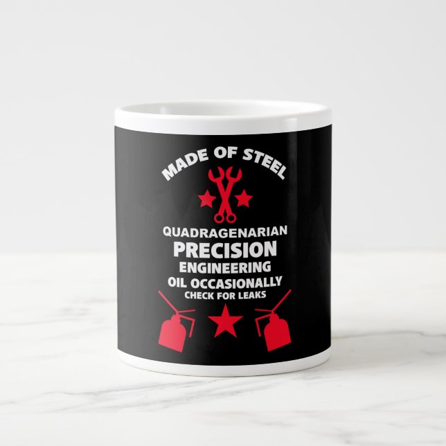 Quadragenarian Birthday Giant Coffee Mug (Front)