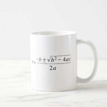 Quadratic Formula Coffee Mug by MathStrides at Zazzle