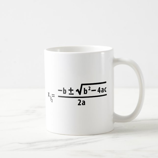 quadratic formula coffee mug (Right)