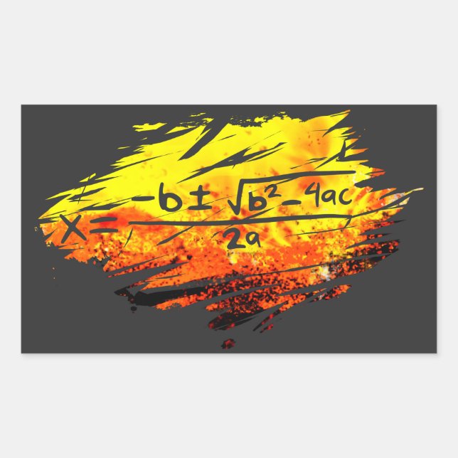 Quadratic Formula I Math Formula I Funny Symbol T- Rectangular Sticker (Front)