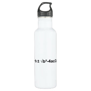 Quadratic Formula Math Mathematical Physics Stainless Steel Water Bottle