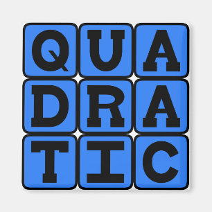 Quadratic, Mathematical Equation Magnet