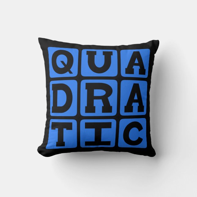 Quadratic, Mathematical Equation Throw Pillow (Front)