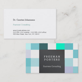 Quadratisch, praktisch, elegant und klar business card