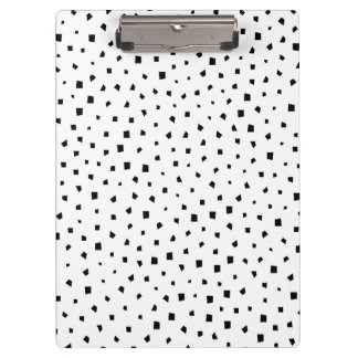 Quadrilateral irregular shapes pattern monochrome clipboard
