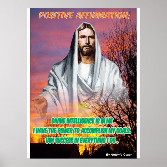 Quadro Afirmação Positiva Poster (Front)