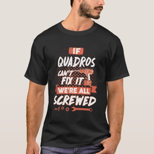 QUADROS Name QUADROS family name crest T_Shirt