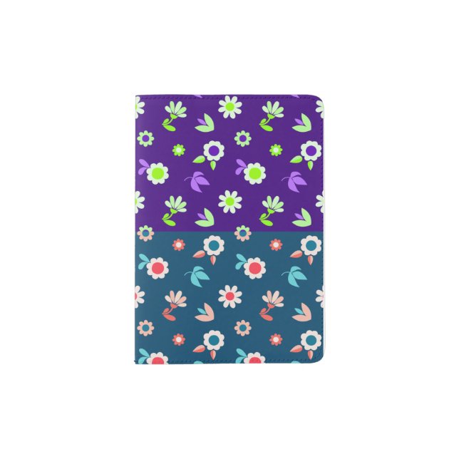 Quadruple Flowery Spring Colours  Passport Holder (Front)