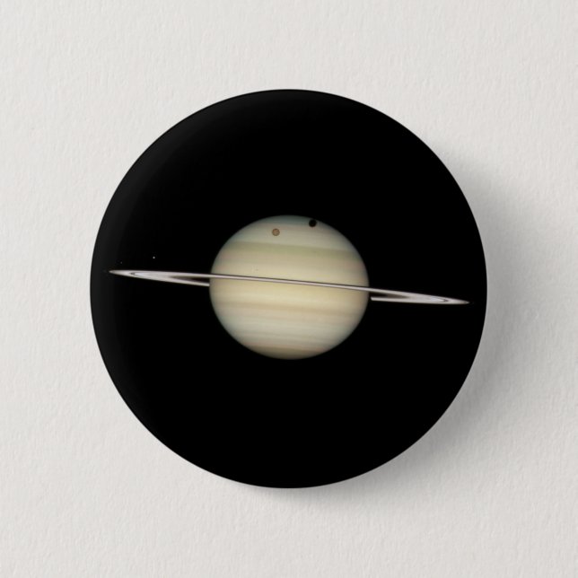 Quadruple Saturn Moon Transit Pinback Button (Front)
