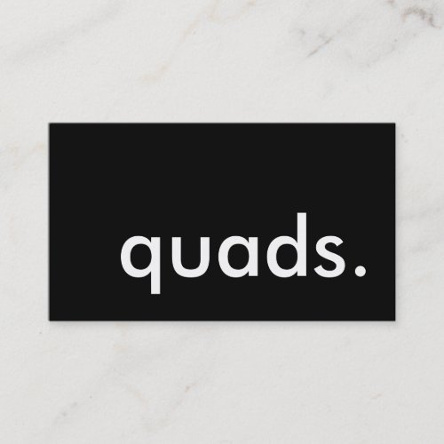 quads. business card templates