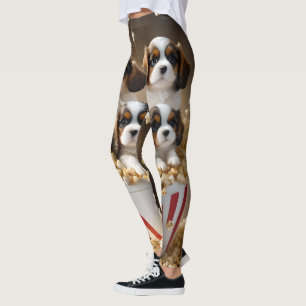 Quads Cavalier Spaniel Puppies In The Popcorn, Leggings