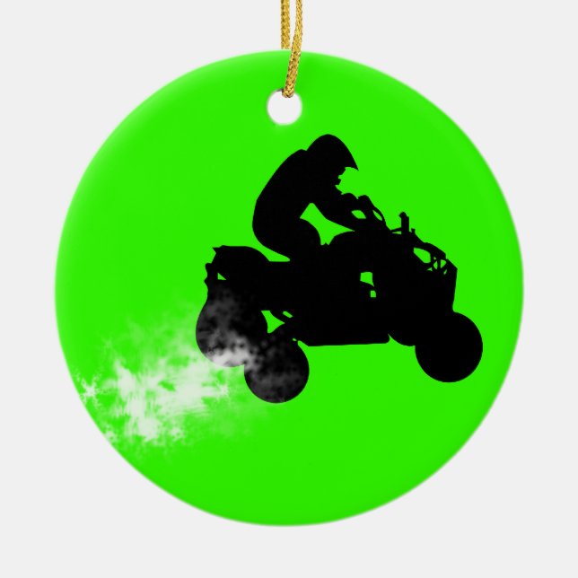 quads ceramic ornament (Front)