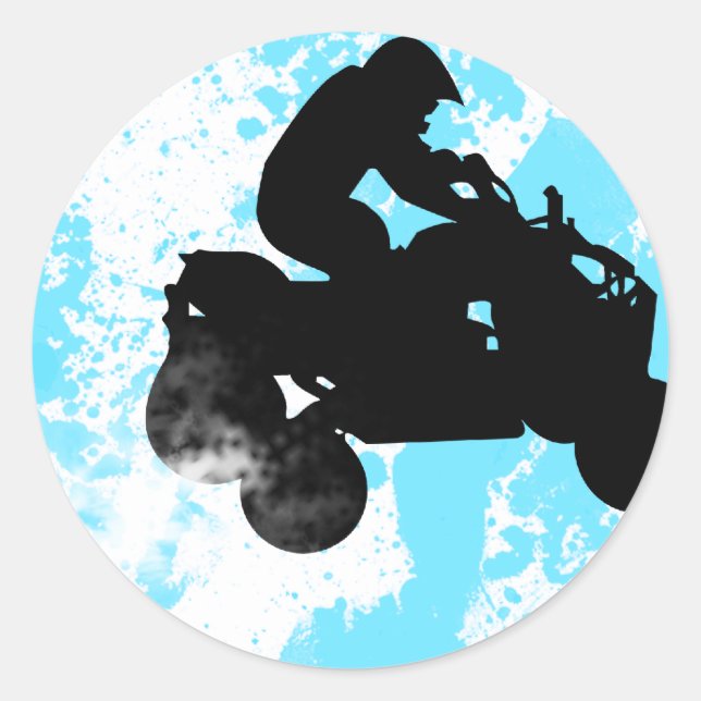 quads. classic round sticker (Front)