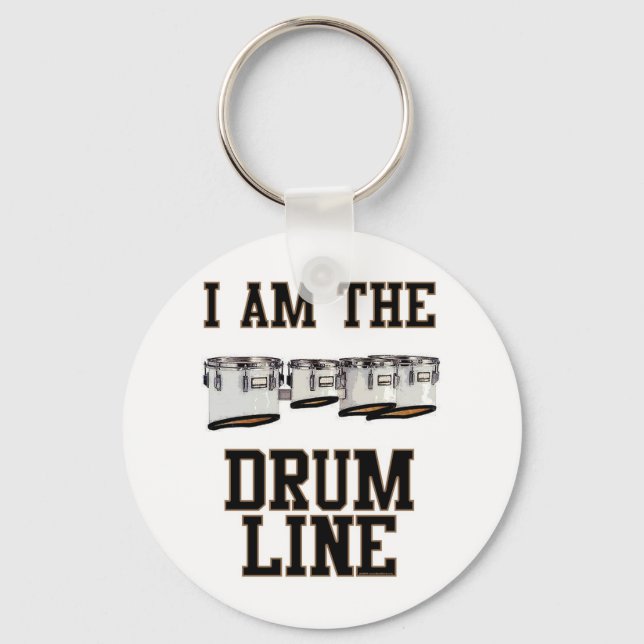 Quads: I Am The Drum Line Keychain (Front)