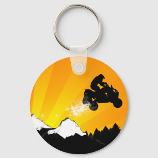 quads. orange sunset. keychain