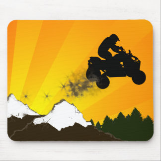quads. orange sunset. mouse pad