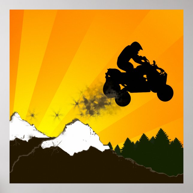 quads. orange sunset. poster (Front)